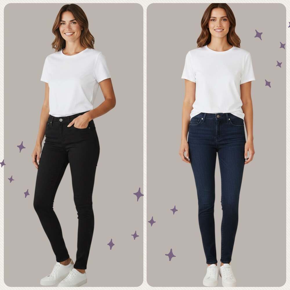 2 Pair Tall Long Mossimo Denim Women's Mid-Rise Skinny Power Stretch Jeans